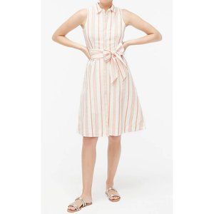 J. Crew Sleeveless tie-waist shirtdress 0 NWT